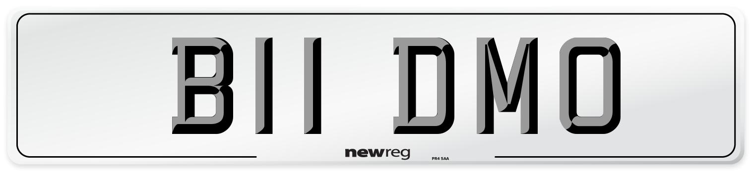 B11 DMO Number Plate from New Reg